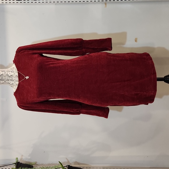 Chenault longsleeve Wine Red Dress - Picture 2 of 8